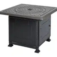 Grand Terrace 36" Square Gas Fire Pit with Paradise Base
