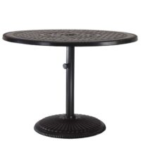 Grand terrace 42 round pedestal table luxury outdoor living by hausers patio luxury outdoor living by hausers patio