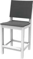Short outdoor stool in white and grey from hausers patio luxury outdoor living by hausers patio