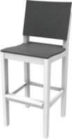 Outdoor bar counter stool in white and grey from hausers patio luxury outdoor living by hausers patio