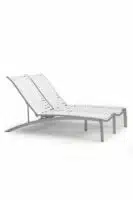South beach ez span™ ribbon segment double chaise lounge armless luxury outdoor living by hausers patio