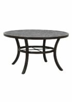 Black round outdoor table from Hauser's Patio