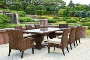 Outdoor dining table chairs in San Diego CA Hausers Patio