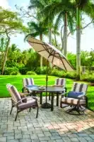 Sunbrella cushions on patio furniture hausers patio