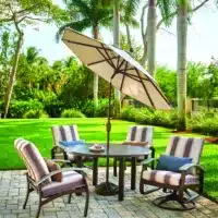 Sunbrella cushions on patio furniture