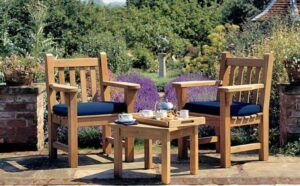 Wooden outdoor chairs with cushions from hauser luxury outdoor living by hausers patio's Patio in garden