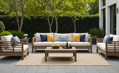 Conversation Seating with Cushions at Hauser's Patio